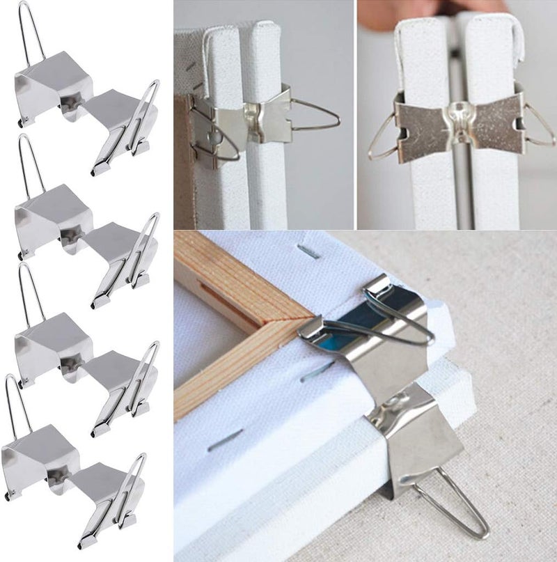 klarako4 Stainless Steel Wet Canvas Carrier Clips Art Supply for Oil Painting Frame - Image 4