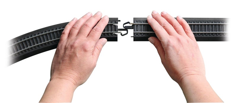 Bachmann Trains - Snap-Fit E-Z TRACK 22â€ RADIUS CURVED TRACK (4/card) - STEEL ALLOY Rail With Black Roadbed - HO Scale - Image 5