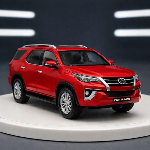 GRAPHENE 1:32 Scale Fortuner Die-Cast Pull Back Car Toy for Boys Kids Sturdy Metal Miniature Model Toy Vehicle for Kids Realistic Design with Smooth Action Premium Collectible Fortuner Toy Car (Red) - Image 1