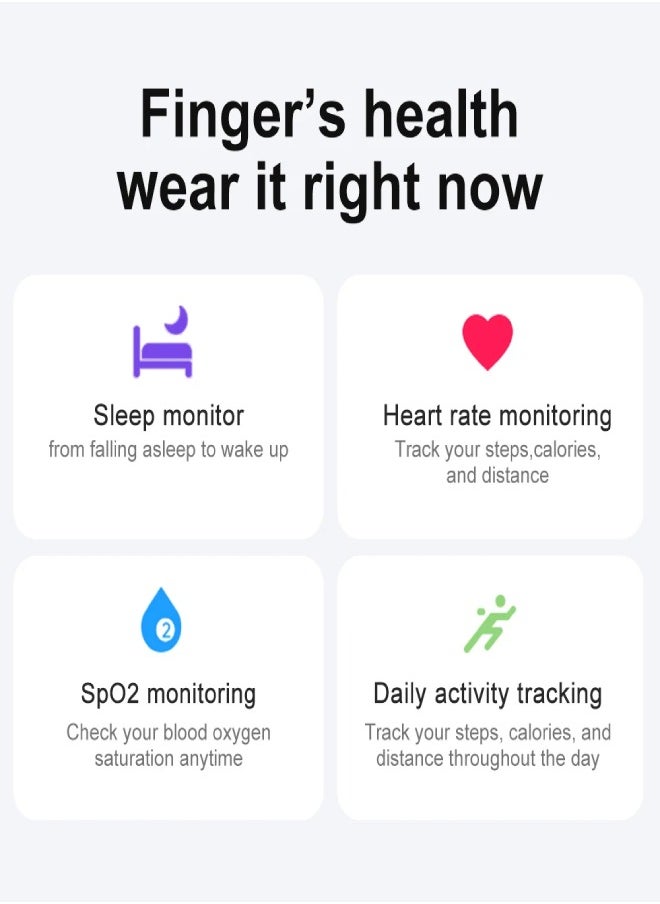 ColMi COLMI R02 Smart Ring with Charging Case for Men Women Battery Life 3-5 Days, Health Monitor, 5ATM Waterproof  - Image 4