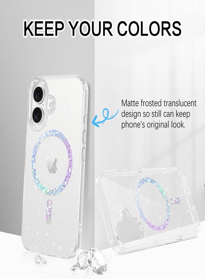 BENTOBEN Magnetic for iPhone 16 Plus Case, Clear Crystal Glitter 16Plus Phone Case Compatible with MagSafe, Shockproof Sparkly Cute Women Girl Cover for iPhone 16Plus 6.7 inch, Clear Bling Glitter - Image 2