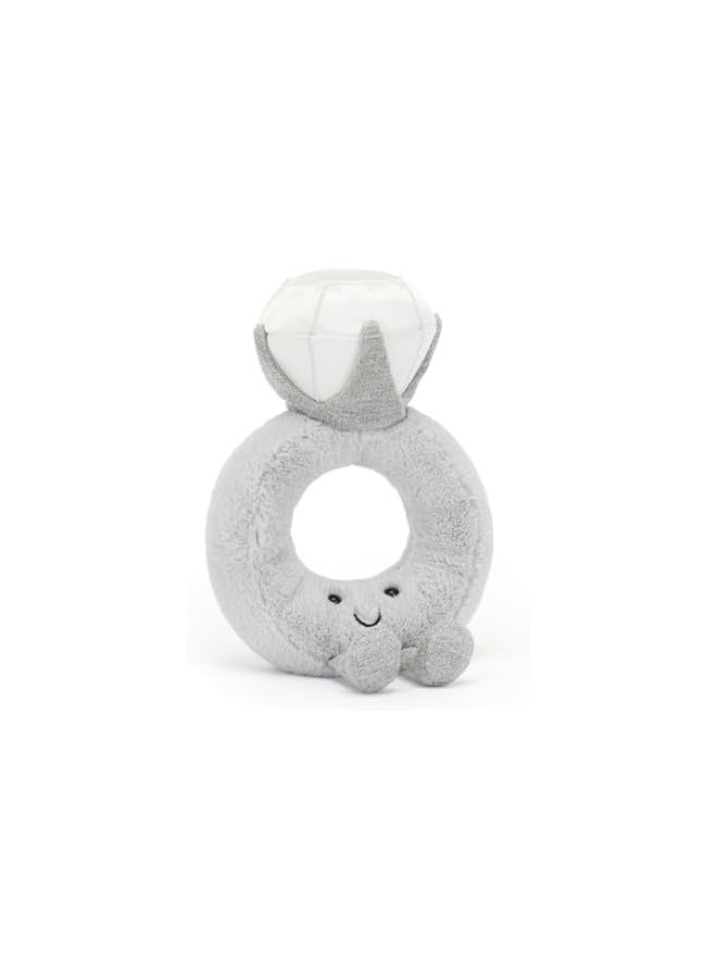 Jellycat Amuseables Diamond Ring Stuffed Toy, 8 inches | Wedding Ring Plush | Engagement and Wedding Gift  - Image 1