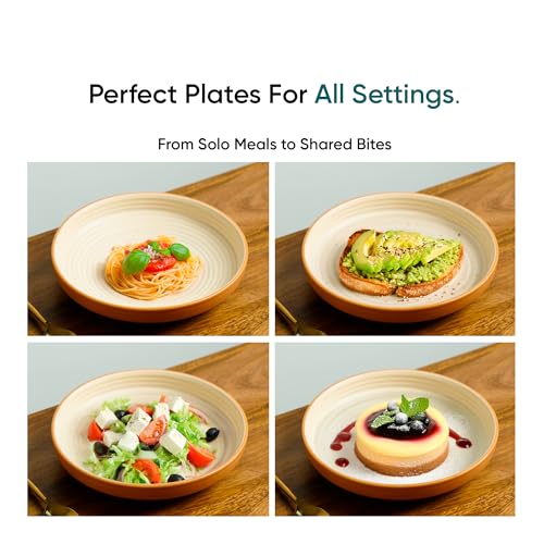 Shay Pasta Plate Set, 21cm, 2 Pieces, Klay White | Matte Finish | Pasta Bowl | Deep Plate (Pasta Plate - Klay White) - Image 4