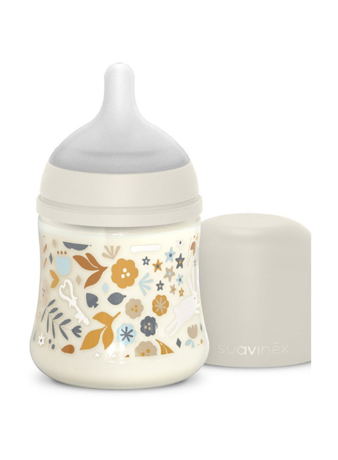 SUAVINEX زجاجة رضاعة للأطفال من بولياميد بحلمة فسيولوجية ببطء، تحاكي تجربة الرضاعة الطبيعية، 0+ أشهر 150 مل - رمادي - Image 1