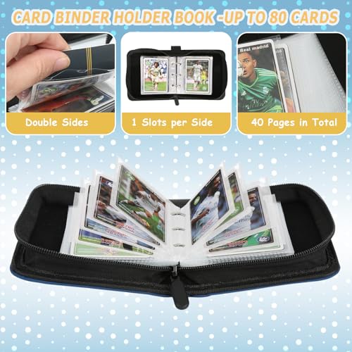 Foalgo Trading Card Binder, Card Collection Binder Album Folder with 80 Side Loading Pockets, 1 Pocket Trading Card Album Folder for TGC,MTG, Baseball Cards, Yugioh - Image 5