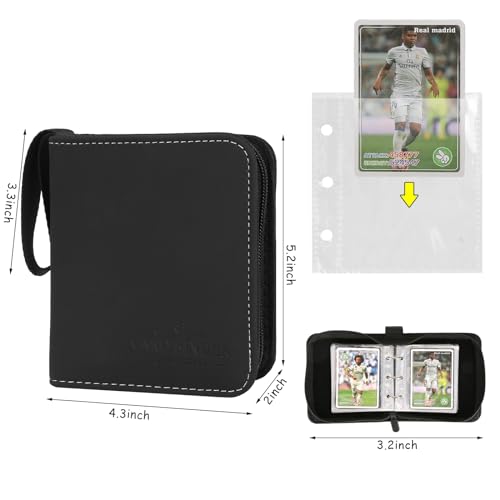 Foalgo Trading Card Binder, Card Collection Binder Album Folder with 80 Side Loading Pockets, 1 Pocket Trading Card Album Folder for TGC,MTG, Baseball Cards, Yugioh - Image 4