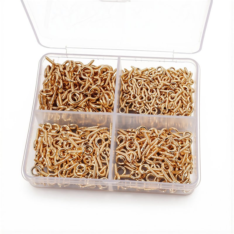 Upgraded Screw Eye Pins 400Pcs Deep Thread No Fall Off Jewelry Making - Image 2