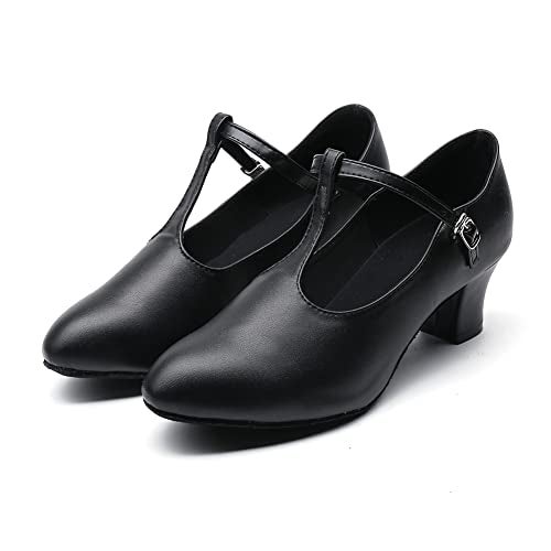 MSMAX Women Character Shoes Girls Party Heels Dancing Pumps for Ballroom Flamenco Tango Latin 7.5 M US Women - Image 2