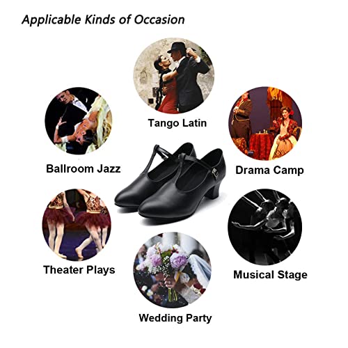 MSMAX Women Character Shoes Girls Party Heels Dancing Pumps for Ballroom Flamenco Tango Latin 7.5 M US Women - Image 5
