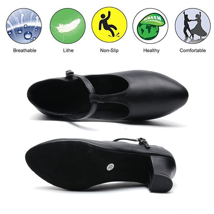 MSMAX Women Character Shoes Girls Party Heels Dancing Pumps for Ballroom Flamenco Tango Latin 7.5 M US Women - Image 3