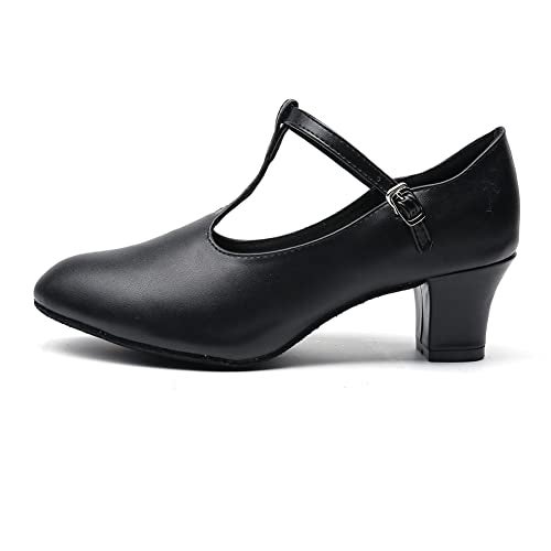 MSMAX Women Character Shoes Girls Party Heels Dancing Pumps for Ballroom Flamenco Tango Latin 7.5 M US Women - Image 4