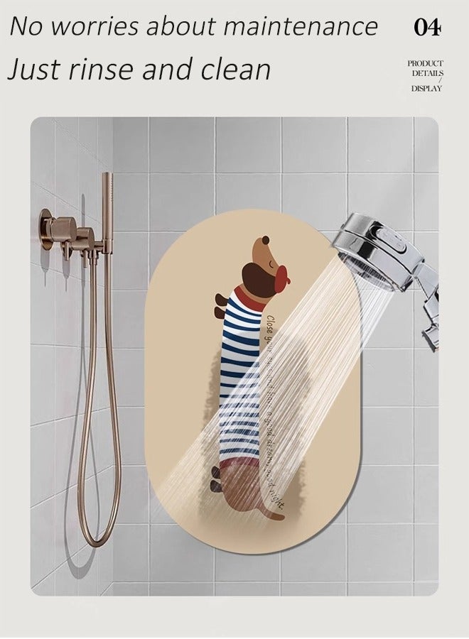 Aikenn Door Mat Animal Mat 40x60cm Water Absorbent Non-slip Mat Bathroom Carpet Entrance Toilet Mat Bathroom Toilet Floor Mat Water Absorbent Non-slip Quick Drying Foot Mat Kitchen Sink Floor Mat Wash Comfortable Room Toilet Mat  - Image 5