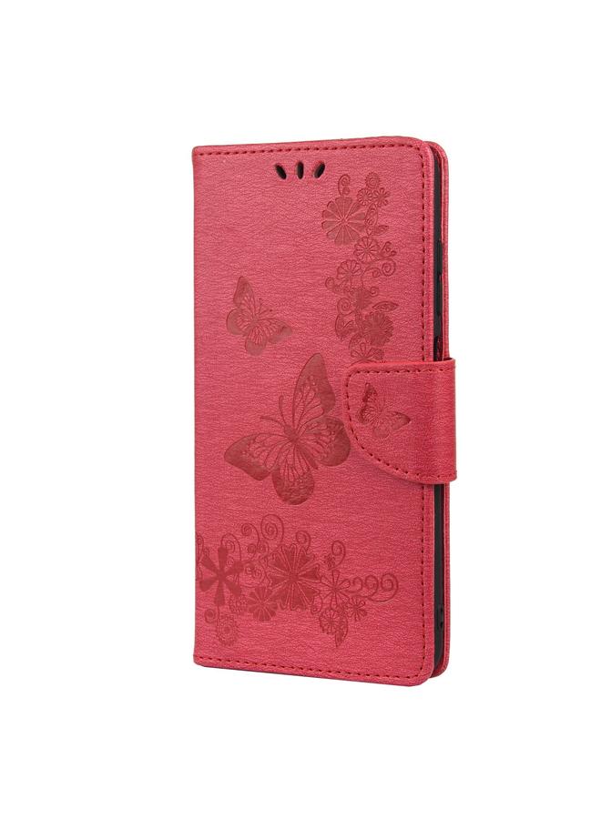 S-TOP Case For Samsung Galaxy A03s 166mm Vintage Embossed Floral Butterfly Pattern Horizontal Flip Leather Case with Card Slot & Holder & Wallet & Lanyard - Image 2