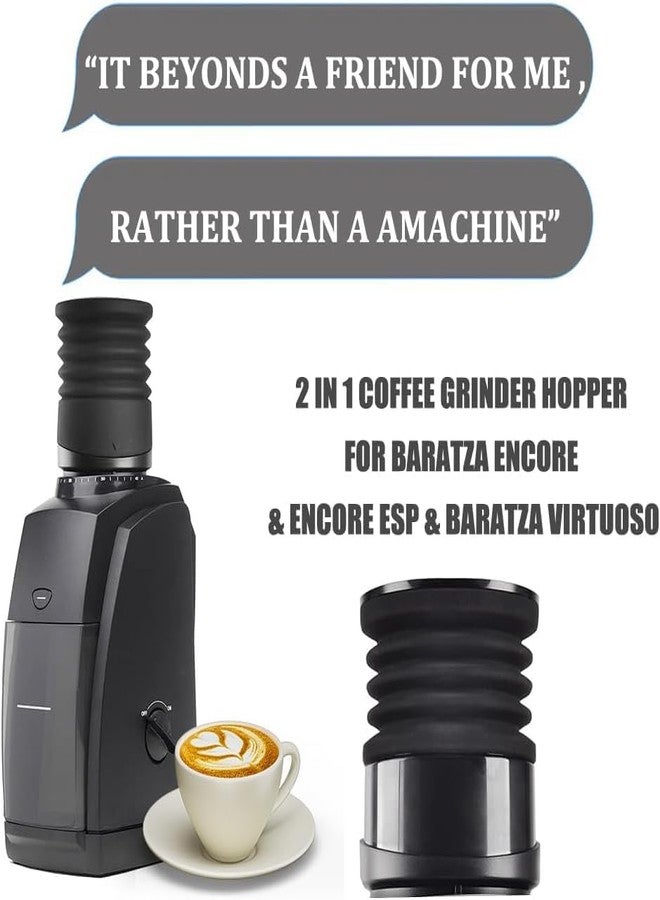 Sesama ‌Premium 2-in-1 Coffee Grinder Hopper with Silicone Bellow & Aluminum Lid | Perfect for Encore & Virtuoso Espresso Machines - Image 2