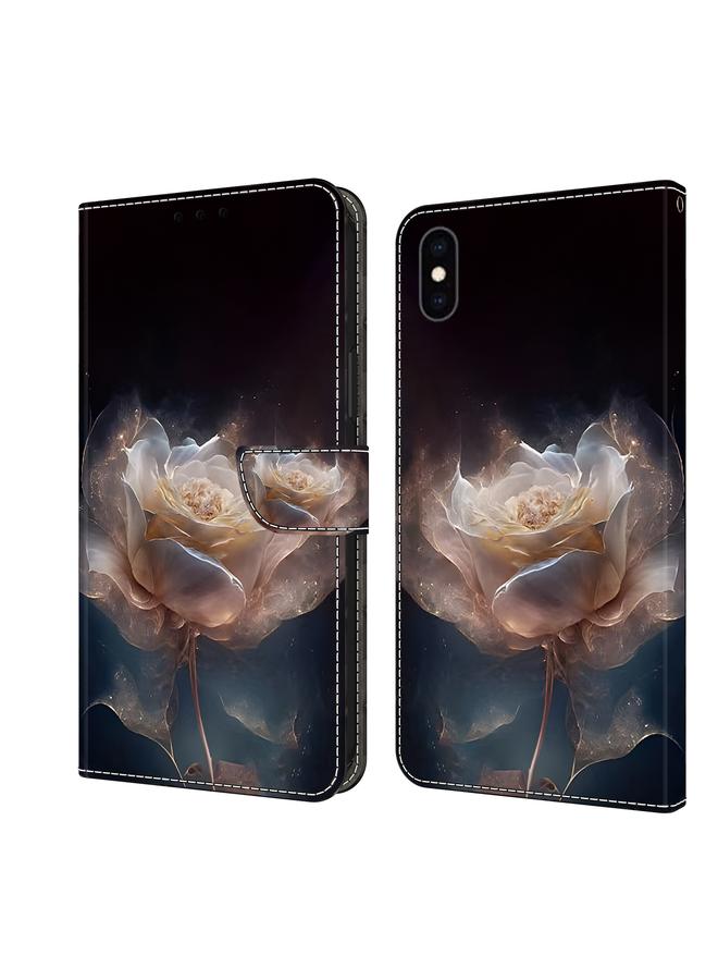 S-TOP Case For iPhone X / XS Crystal Painted Leather Phone case - Image 1