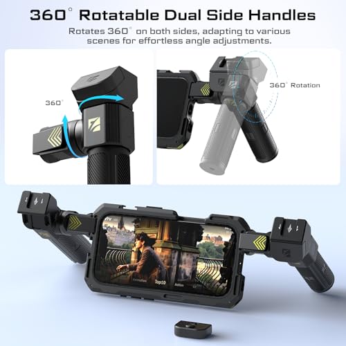 Freewell Genius Rig Cage for iPhone 16 Pro Max - Tool-Free Setup, Multifunctional Tripod and Monopod Handles, Bluetooth Remote - Image 3
