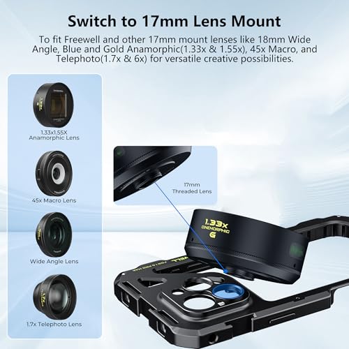 Freewell Genius Rig Cage for iPhone 16 Pro Max - Tool-Free Setup, Multifunctional Tripod and Monopod Handles, Bluetooth Remote - Image 4