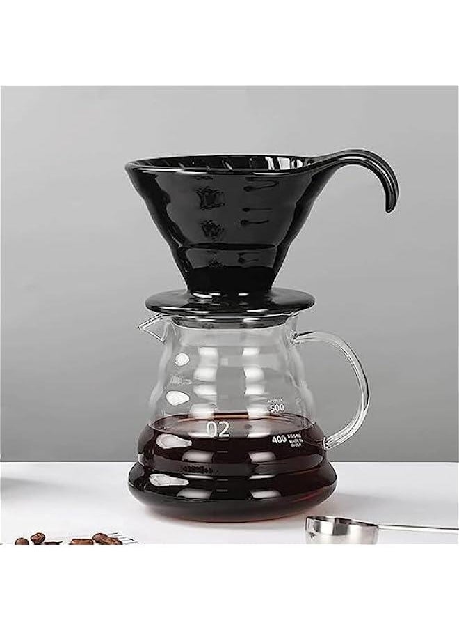 HOOKOR Clear Glass Hand Drip Coffee Server - 20oz  - Image 2