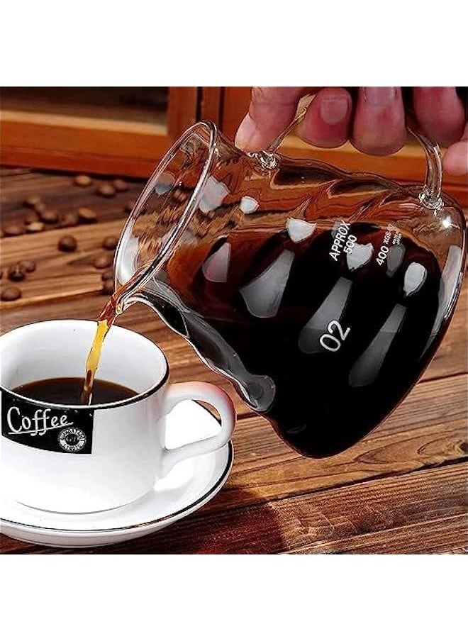 HOOKOR Clear Glass Hand Drip Coffee Server - 20oz  - Image 5