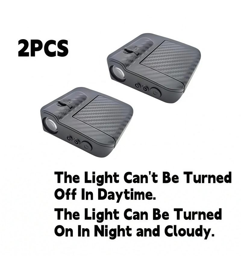 2 Pcs Skeleton Car Door Projection Welcome Light With Universal Infrared Sensor Easy Installation Compact And Practical - Image 5