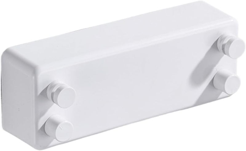 حبل غسيل أبيض قابل للسحب حامل تجفيف مثبت على الحائط مجموعة غسيل داخلية وخارجية - Image 1