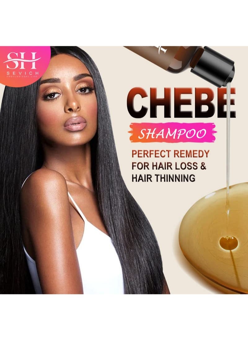 Naturals 100ml Chebe Hair Shampoo & 100ml Chebe Hair Conditioner Set，With 100% African Chebe Essence Powder, Thin Loss Hair Treatment, Moisture&Repair Damaged Hair Root, Scalp Skin Refresh