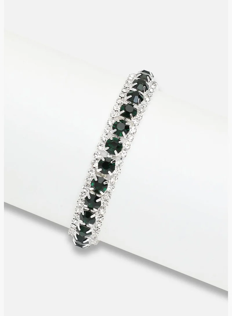 SOHI Silver Plated Party Designer Stone Bracelet For Women