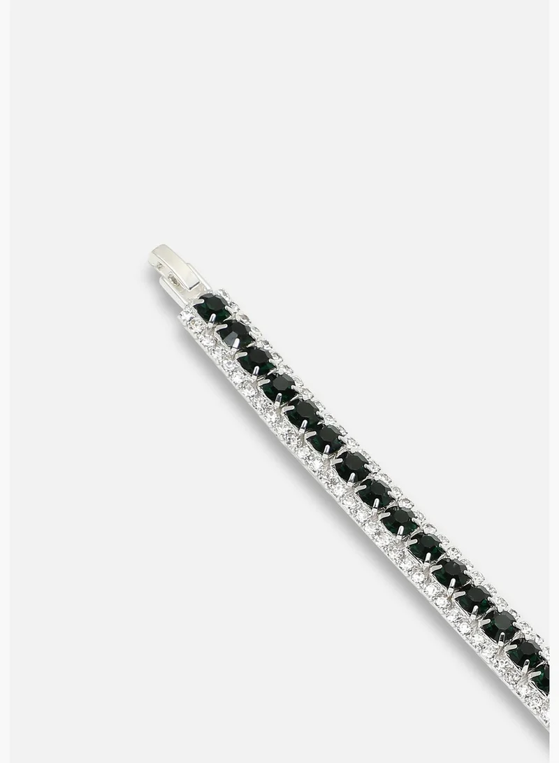 SOHI Silver Plated Party Designer Stone Bracelet For Women