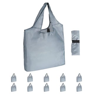 Aricsen 10 Pack 15x45x15 Inch Grey Reusable Shopping Bags with Handles Bulk Foldable Xlarge Grocery Bags Heavy Duty 50 LBS Machine Washable for Pocket Nylon Tote Polyester Fabric Cloth - pzsku/Z2E7E7D815B96AF19ED82Z/45/1749490936/f9081a38-b14c-4f83-a08c-bfd27f1ee913