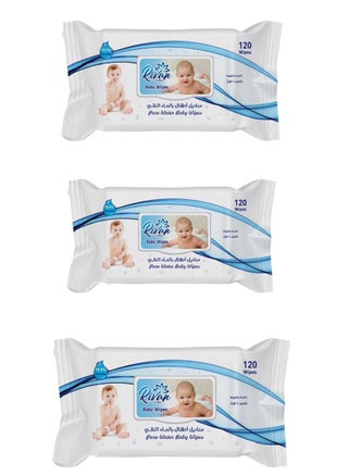 A set of wet wipes with water only, consisting of 3 packs, 3 x 120 (360 wipes) - pzsku/Z2E7E8B499A9D0944C036Z/45/_/1724517099/219cc10b-c385-42da-bbe4-4428b67f7fd9