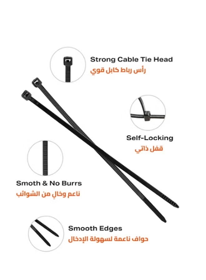 100 قطعة من روابط الكابلات المصنوعة من النايلون شديدة التحمل ذاتية القفل - روابط الكابلات البلاستيكية متعددة الأغراض لإصلاح السيارات والمكتب والاستخدام الخارجي، بما في ذلك رفوف التخزين وملحقات إصلاح السيارات وتصميم متعدد الوظائف وروابط الكابلات المصنوعة من النايلون أداة مشبك ربط الكابلات البلاستيكية متعددة الأغراض لإصلاح السيارات اليومي - Image 4