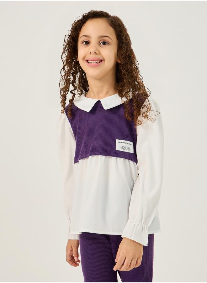 Styli - 2in1 Style Collared Shirt and Leggings Set - Image 1