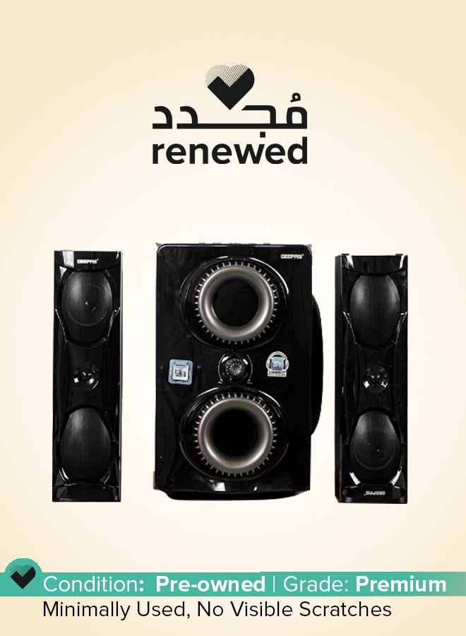 GEEPAS مجدد - مكبر صوت متعدد الوسائط 2.1 - PMPO، 8 بوصة ووفر - Image 1