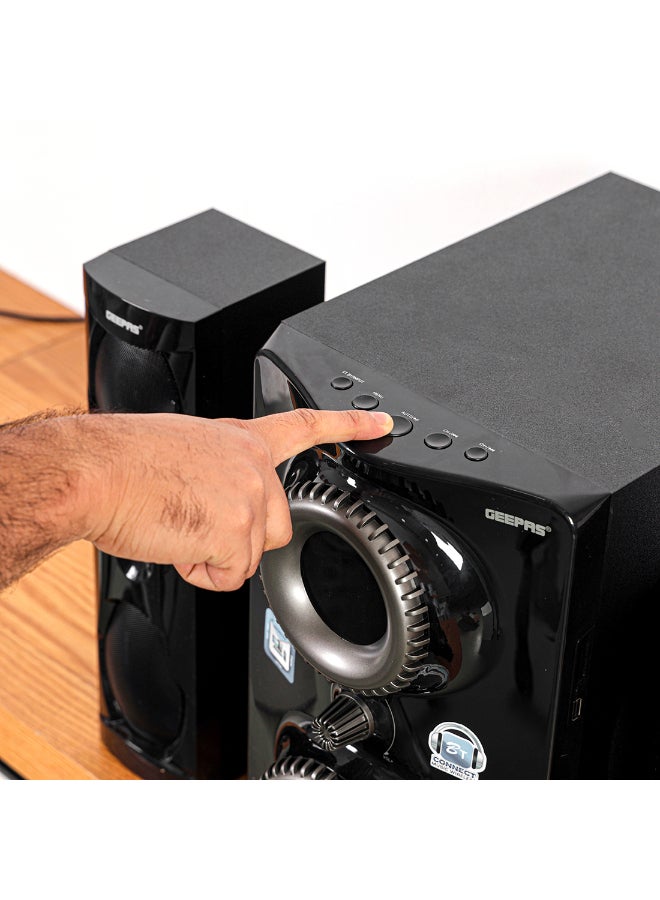 GEEPAS مجدد - مكبر صوت متعدد الوسائط 2.1 - PMPO، 8 بوصة ووفر - Image 5