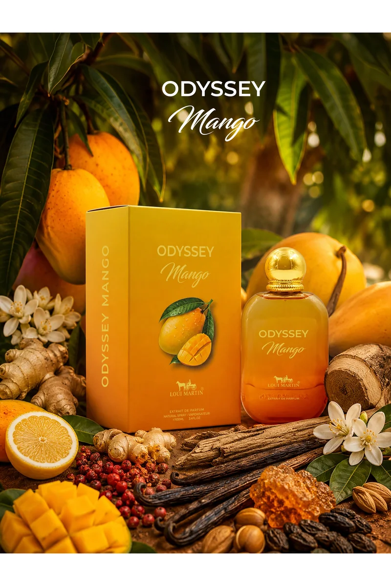 Loui Martin Odyssey Mango Extrait de Parfum 100ml | Mango, Lemon, Ginger & Pink Pepper | Vanilla, Amber & Musk