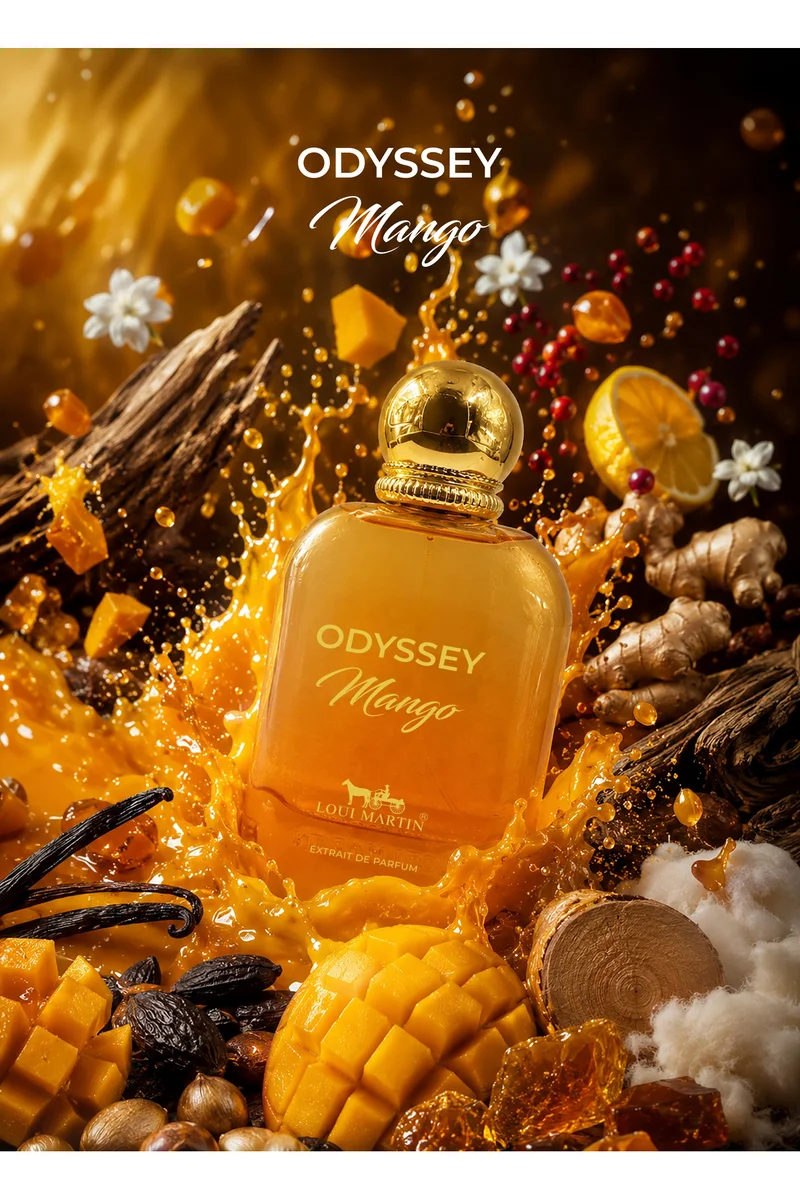 Loui Martin Odyssey Mango Extrait de Parfum 100ml | Mango, Lemon, Ginger & Pink Pepper | Vanilla, Amber & Musk