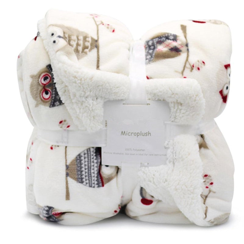 UKELER Owl Sherpa Bed Blanket King Size 90x108 Ultra Soft Cozy Flannel Fleece Blanket for BedCouchSofaOffice Great Gift for Womens DayMothers DayFathers DayThanksgivingChristmas