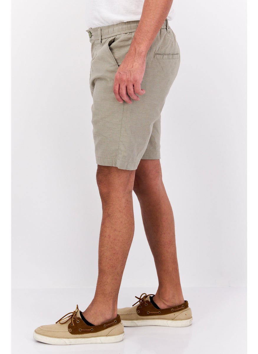 Men Solid Basic Shorts, Light Olive - pzsku/Z2E7EB3F251377F4D2AA0Z/45/_/1737900691/bba140a8-657d-43ee-93c7-9b8667f1ec61