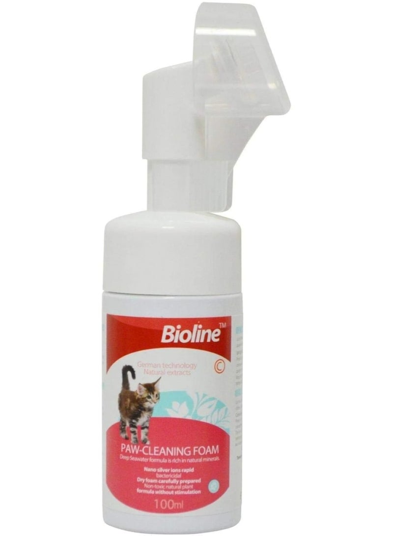 Bioline Paw Cleaning Foam for Cats – 100 ml