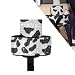 I3DIDEA Bling Car Chapstick Holder with Rhinestones2in1 Compact Lipstick Sunglasses Holder Adhesive Mount Cosmetic Organizer Car Interior Accessories for Women Cows - Image 2