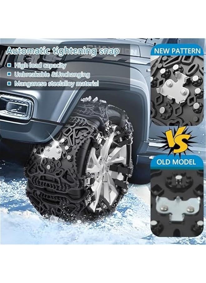 Generic TPU Snow Chains 6 Pack,Upgraded Tire Chains for Cars/Trucks/SUV/ATV,Emergency Anti Slip Tire Traction Chains for Tire Width 165-275mm…  - Image 2