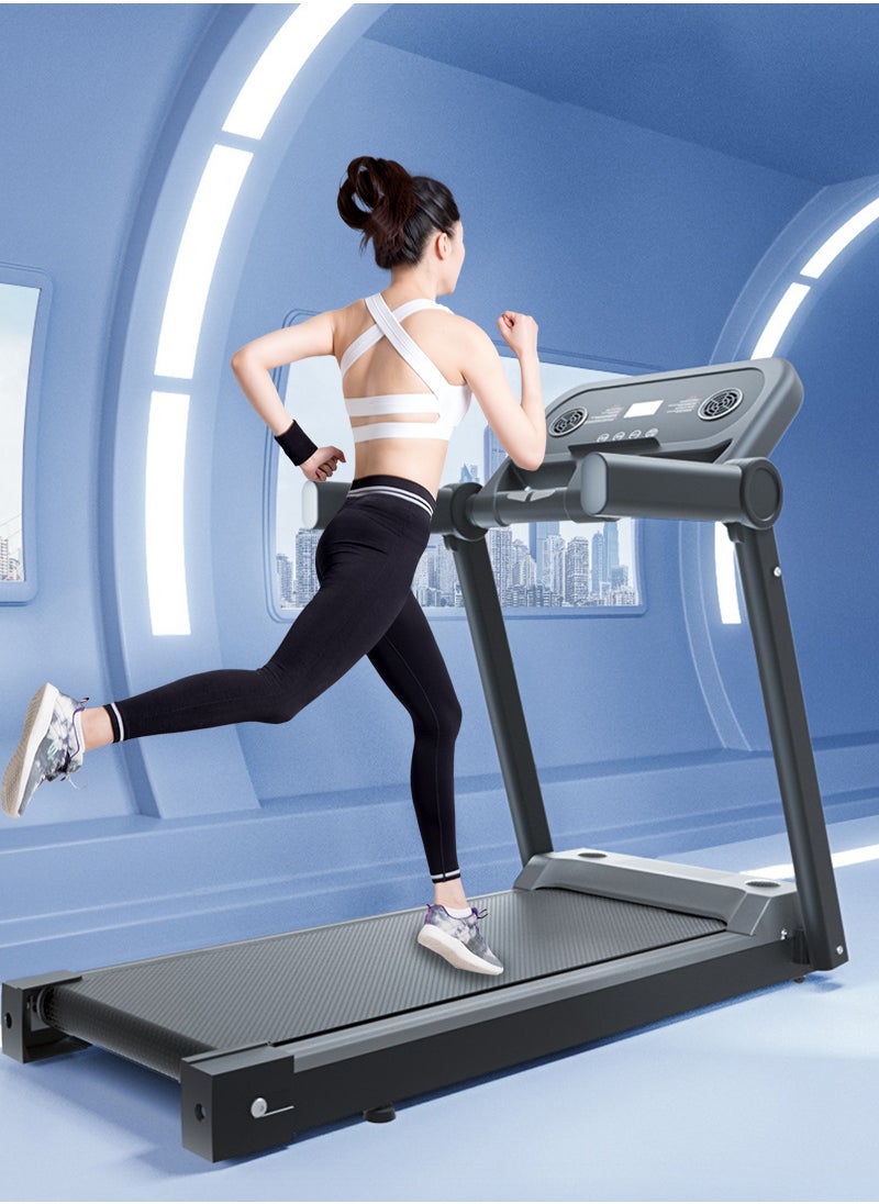 Sharpdo - 1-10KM/H Foldable Home Multifunctional Automatic Treadmill with Heart Rate Measurement 121*58.5*117CM - Image 1
