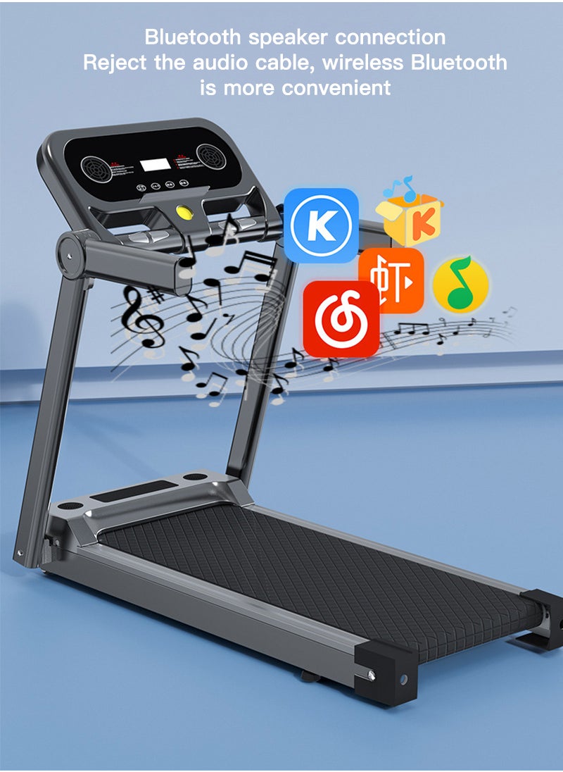Sharpdo - 1-10KM/H Foldable Home Multifunctional Automatic Treadmill with Heart Rate Measurement 121*58.5*117CM - Image 1
