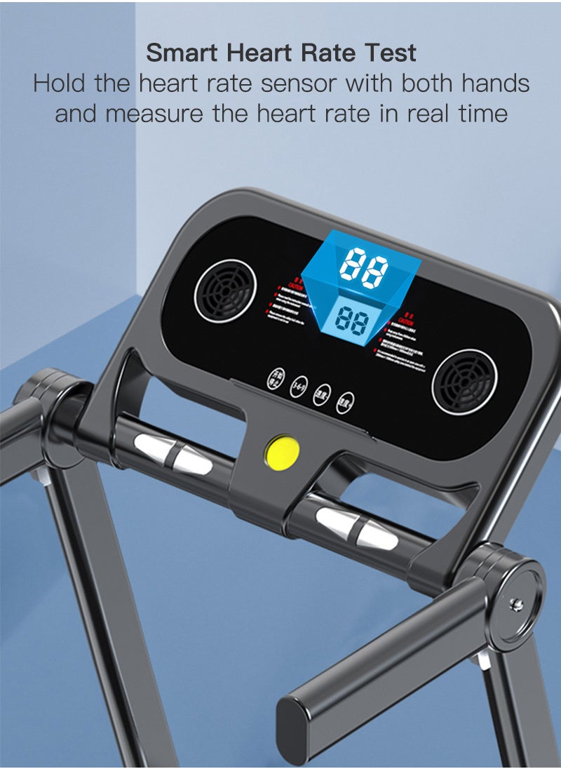Sharpdo - 1-10KM/H Foldable Home Multifunctional Automatic Treadmill with Heart Rate Measurement 121*58.5*117CM - Image 1