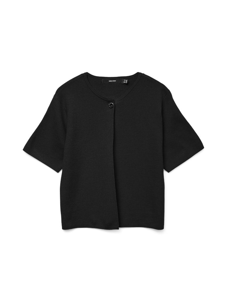 VERO MODA VMGOLD SS ياقة دائرية بزر واحد كاردجان - Image 1
