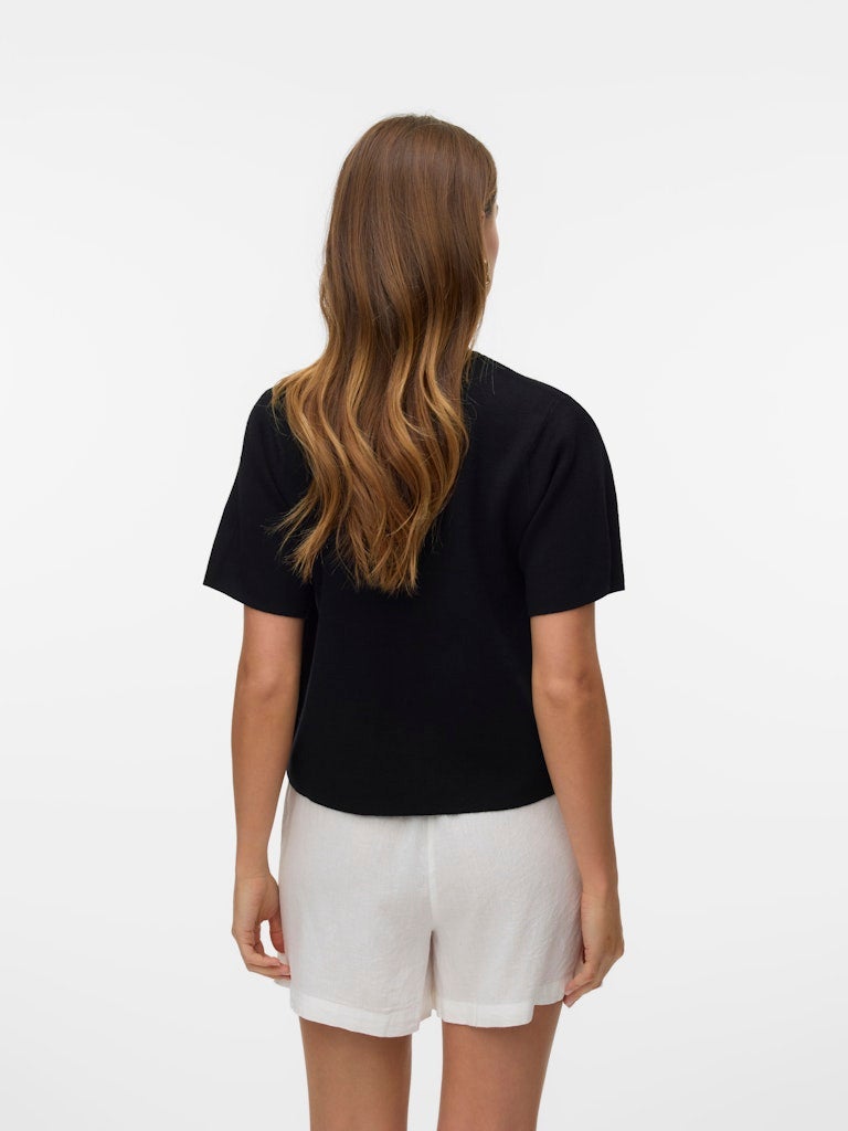 VERO MODA VMGOLD SS ياقة دائرية بزر واحد كاردجان - Image 5