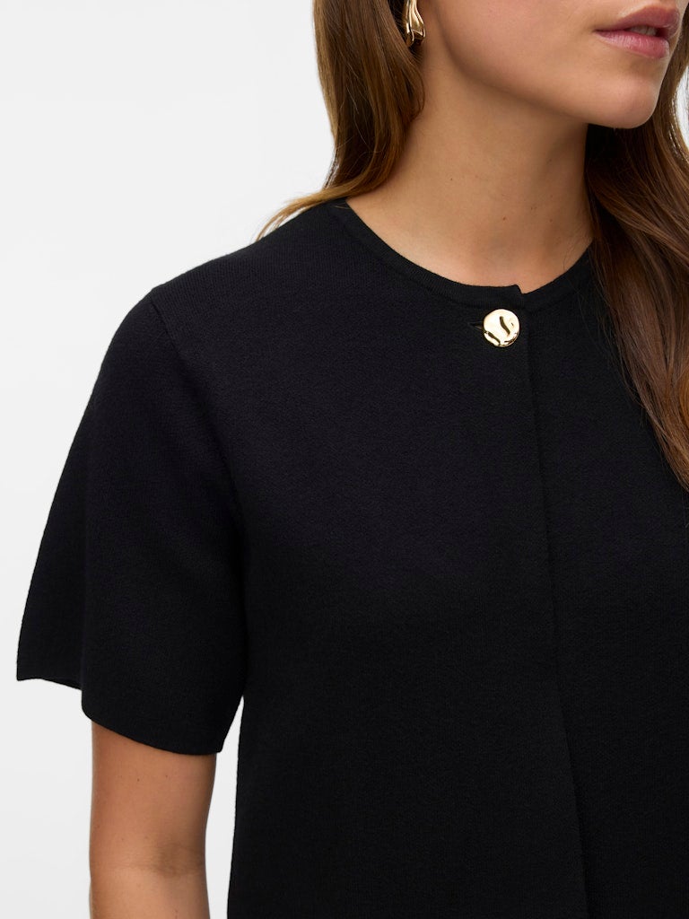 VERO MODA VMGOLD SS ياقة دائرية بزر واحد كاردجان - Image 4