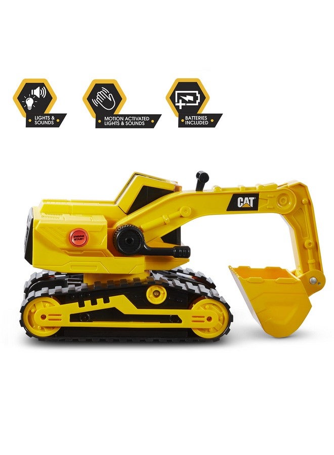 CAT Construction Toys, Power Haulers Excavator, Yellow Construction Vehicle with Motion Drive Technology and Lights & Sounds, for Kids and Toddlers Ages 3+ - Image 5