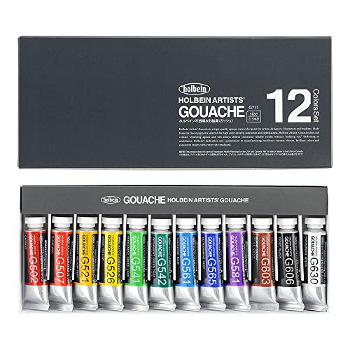 Holbein Holbain Artists' Gouache 12color set G711 15ml (No.5) - Image 1
