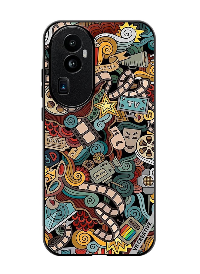 VR CREATIVE Protective Case Cover For Oppo Reno 10 Pro Plus Cinema Design  Multicolour - Image 1